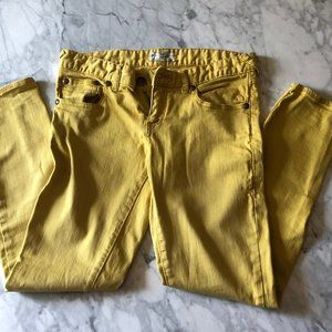 Free People Mustard Yellow Skinny Jeans